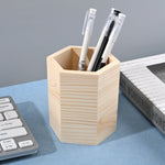 Porte-stylo en bois naturel pour bureau