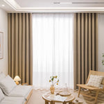 Rideau occultant blanc moderne pour chambre à coucher sur mesure