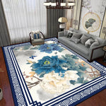 Tapis doux et lavable en polyester gris clair pour chambre à coucher