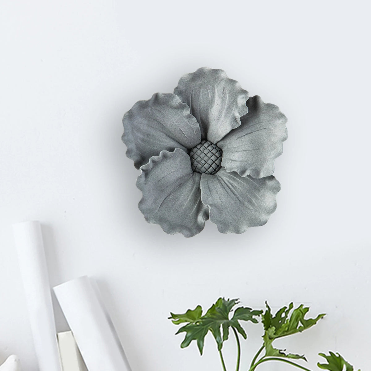 Vue de côté montrant l'effet décroissant de la sculpture florale