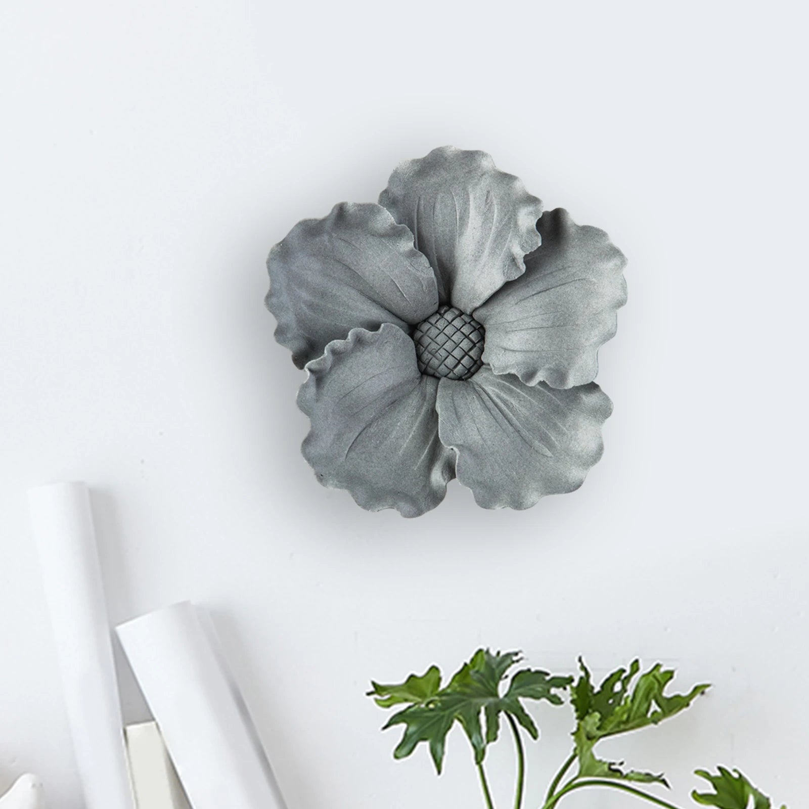 Vue de côté montrant l'effet décroissant de la sculpture florale
