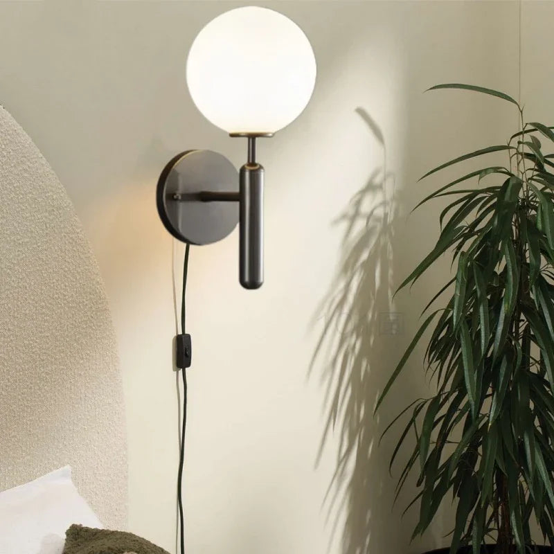 Installation de l'applique murale LED dans une chambre