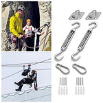 Boucles losanges et mousquetons en acier inoxydable