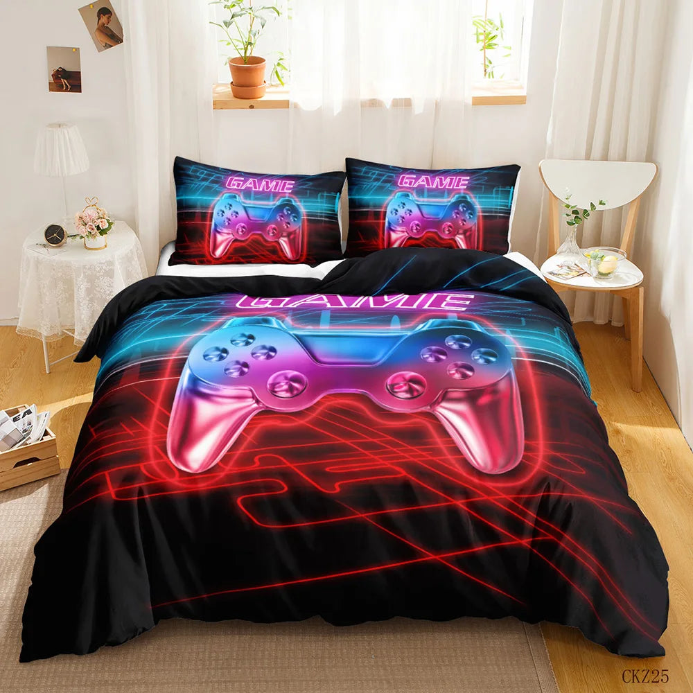 Housse couette gamer rose pour fille