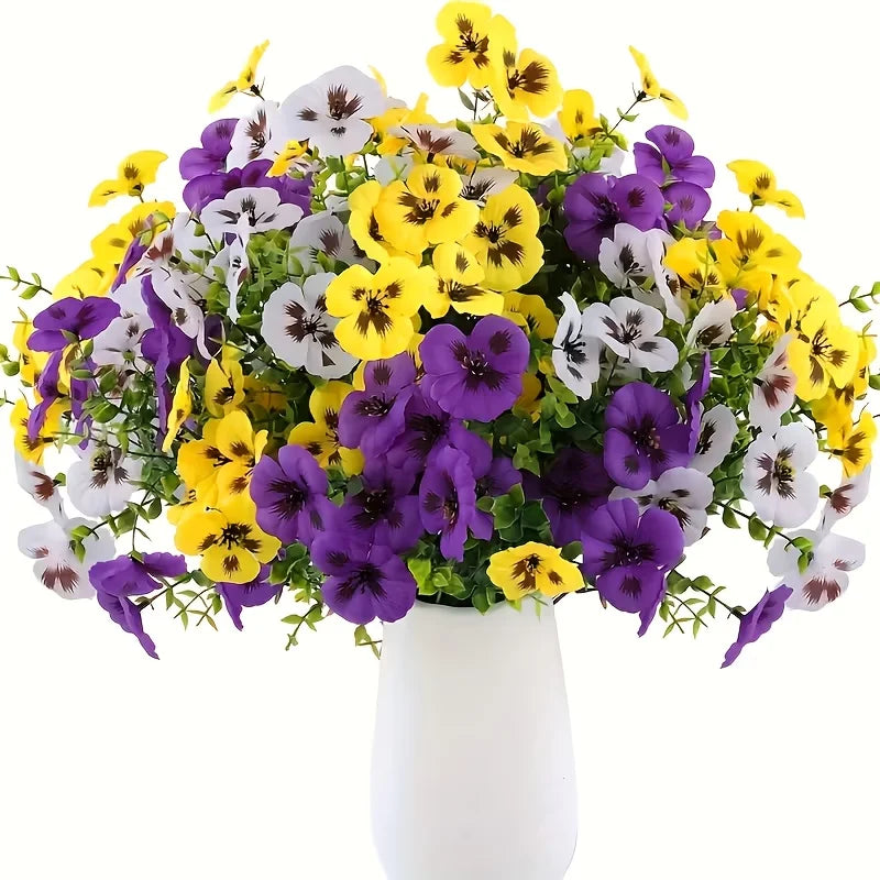 Fausses fleurs primula beige pour porche ou cour