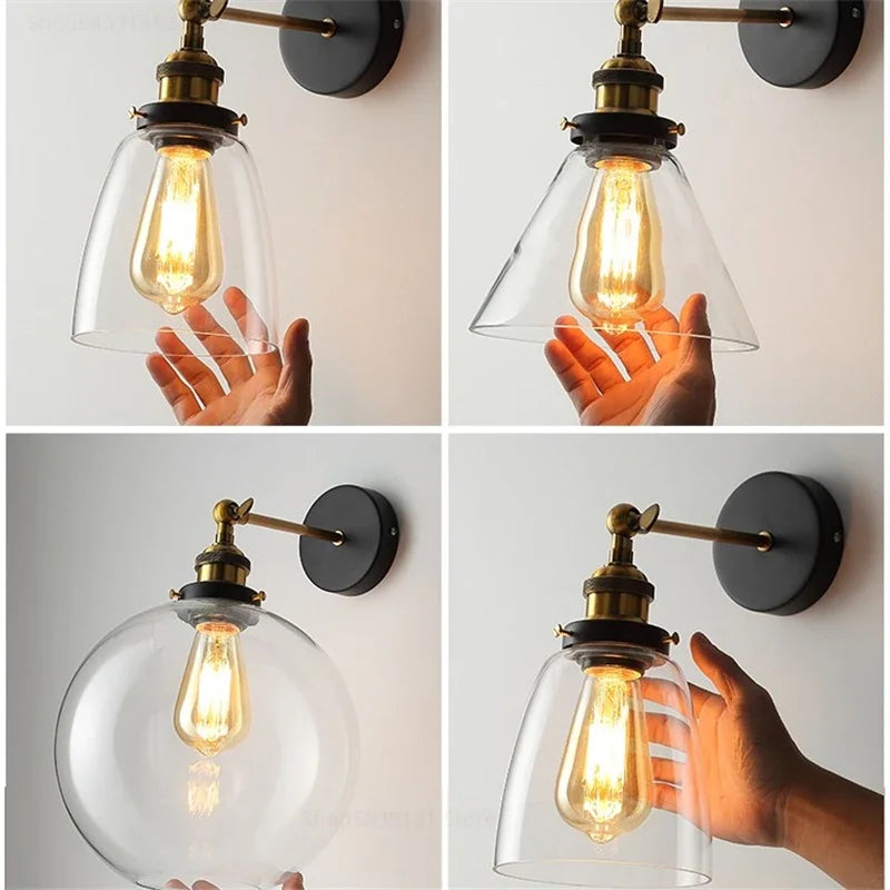 Luminaire mural vintage coloris bleu