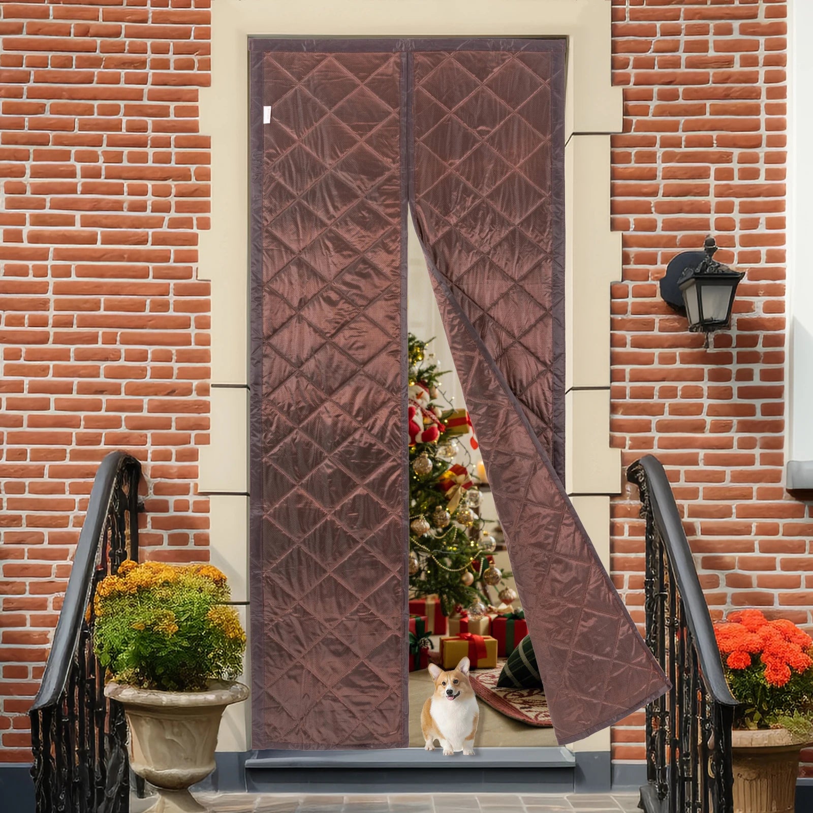 Détail du tissu coton et PVC du rideau isolant