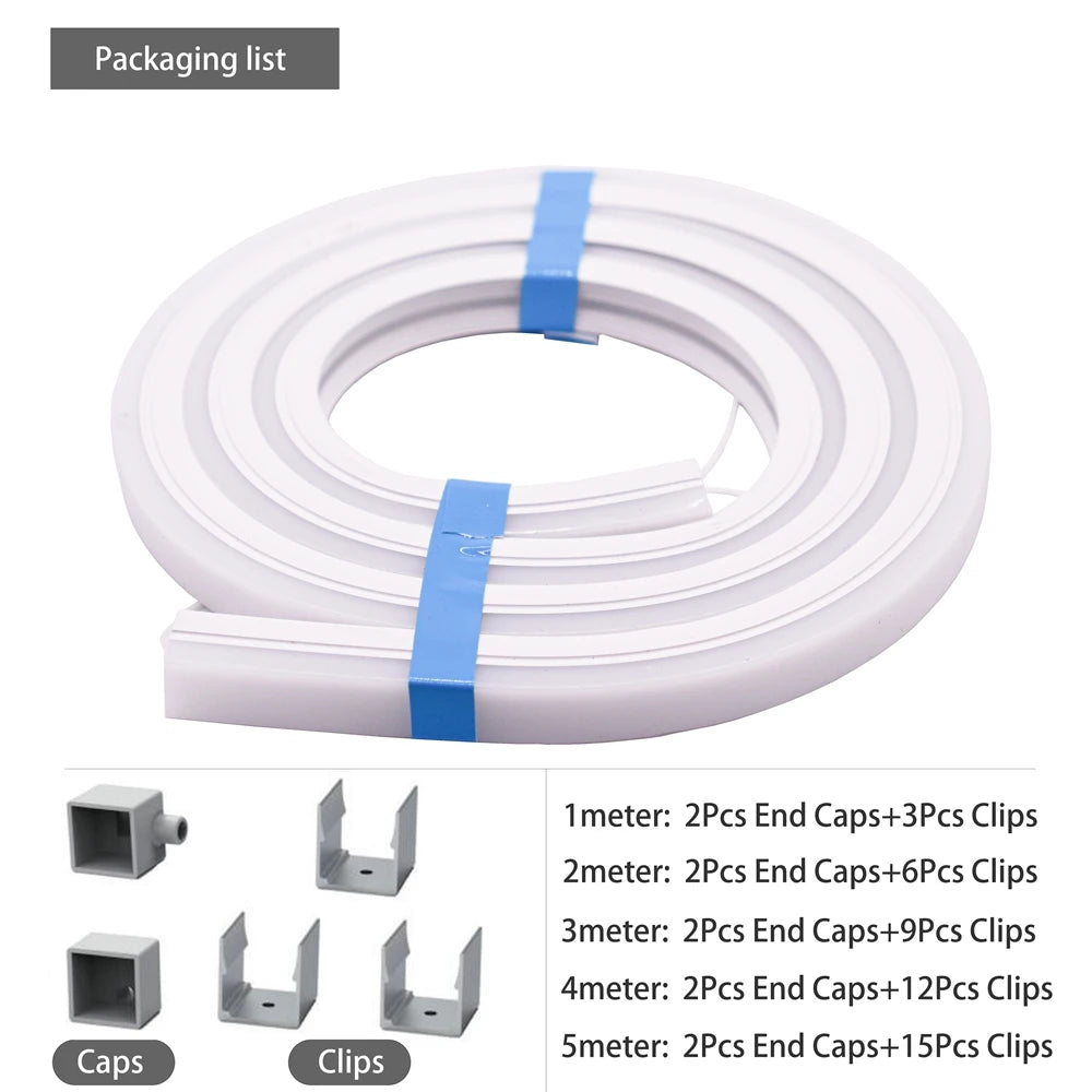 Tube néon LED multicolore illuminant un salon moderne