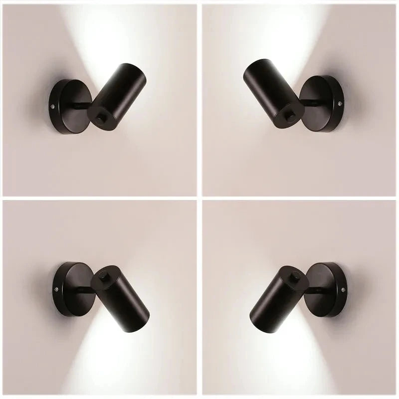Applique murale LED éclairant une chambre à coucher