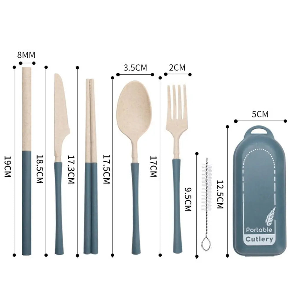 Kit de couverts réutilisables pour camping et bureau