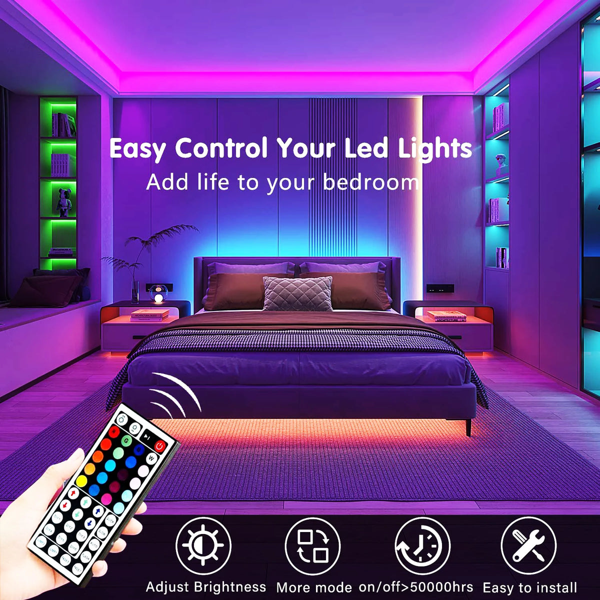 Ambiance lumineuse colorée avec ruban LED