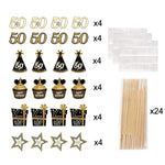 Vue de dessus table décorée anniversaire 50 ans avec set Ombre Interieur