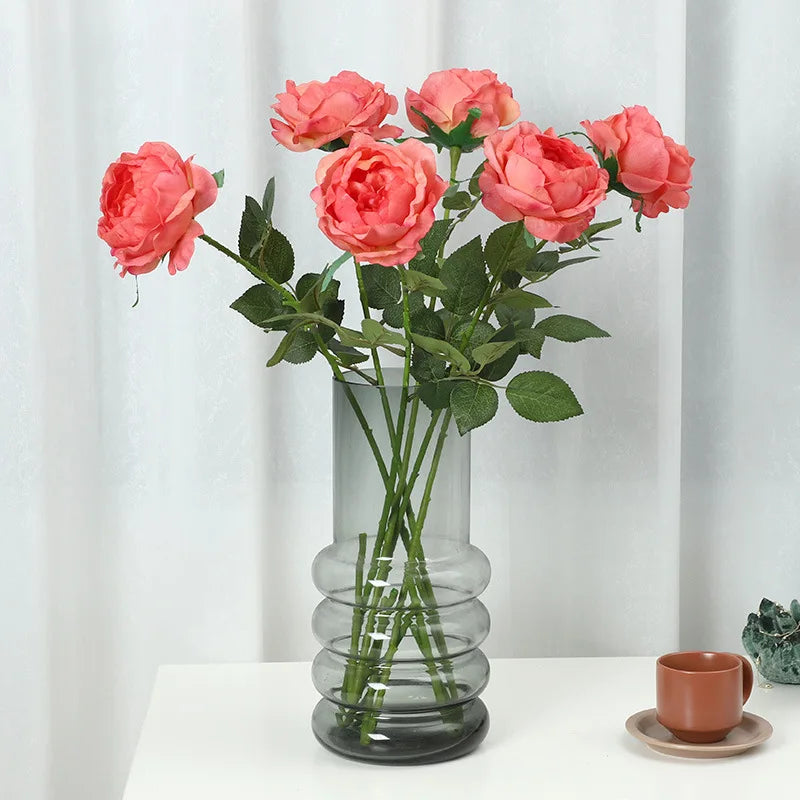 Rose artificielle beige élégante