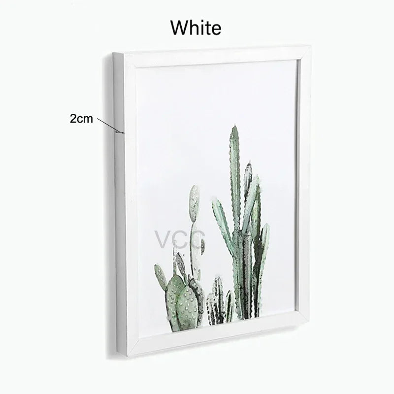 Cadre photo plexiglas bois jaune décoration intérieure
