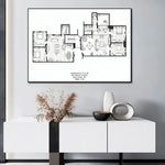 Affiche toile blanche design contemporain - Décoration salon moderne