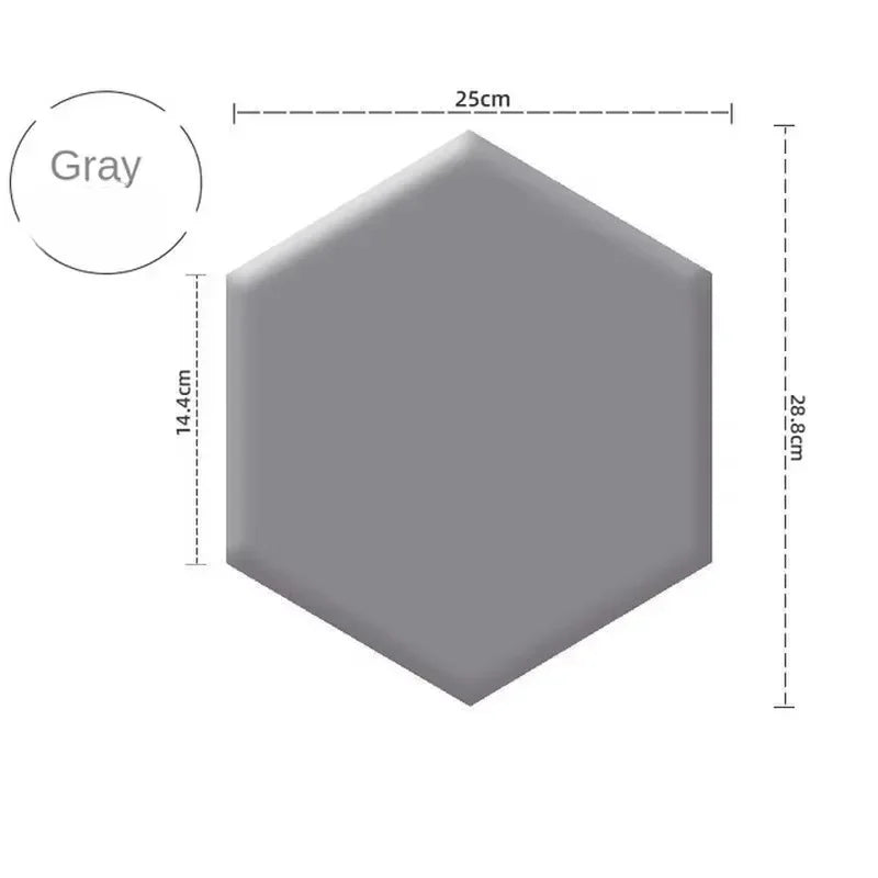 Tête de lit hexagonale blanche murale