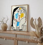 Kit peinture par numéros Picasso Le Baiser sur toile gris clair
