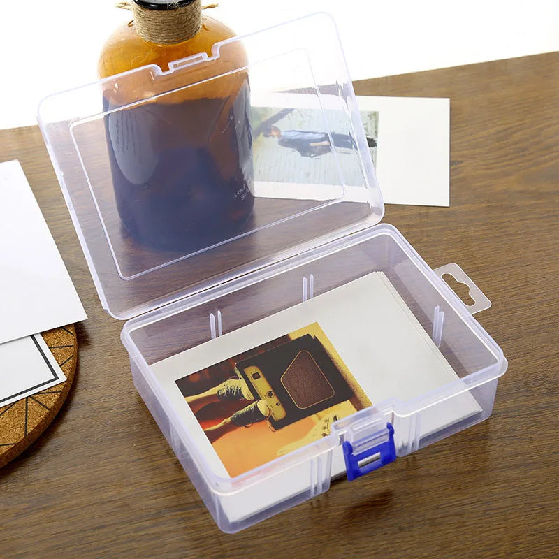 Boîte de rangement plastique transparente avec couvercle pour bijoux