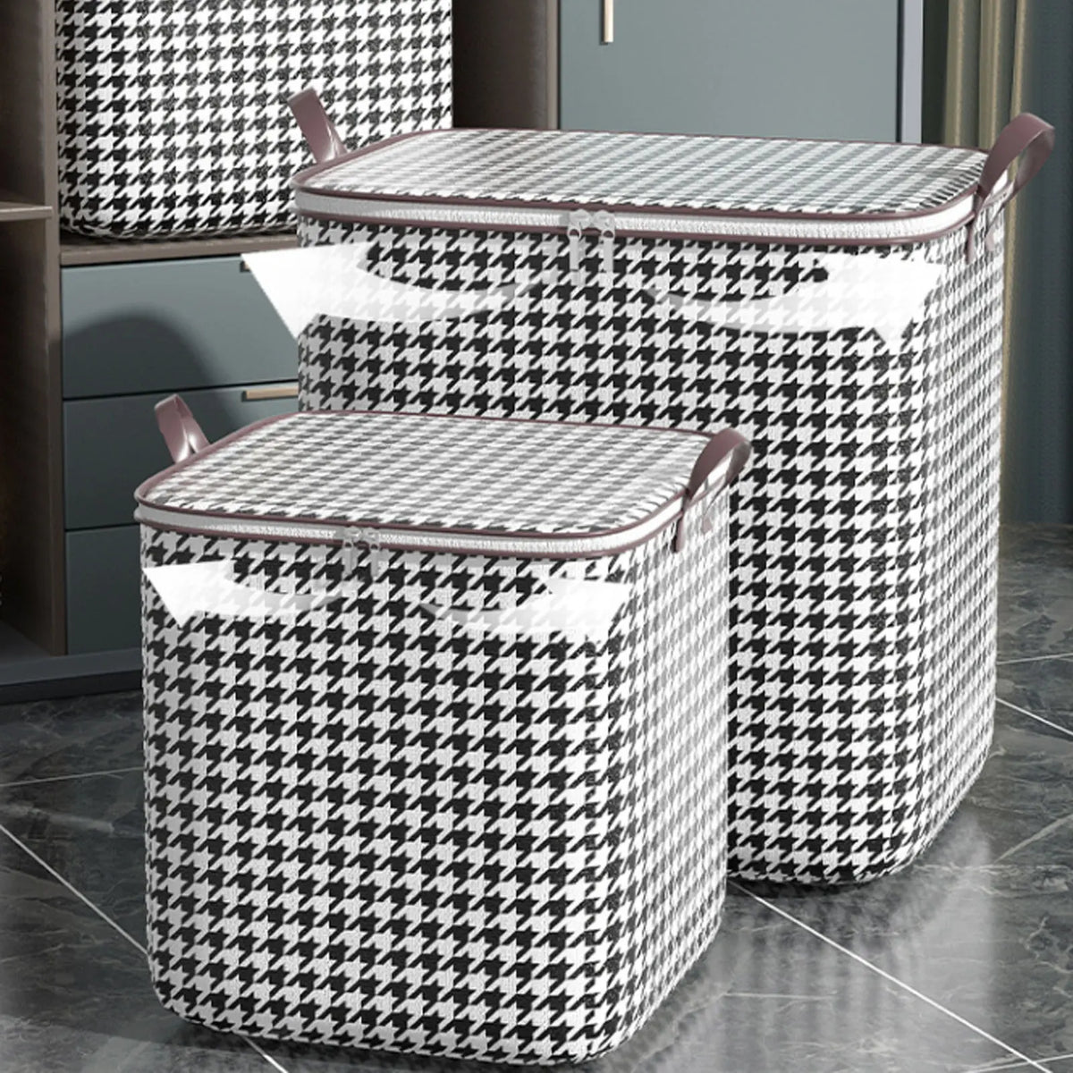 Design à carreaux de la boîte de rangement 180L