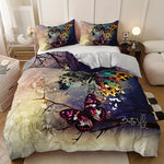 Literie papillon pour chambre à coucher