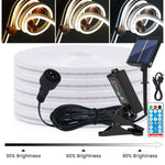 Détail de la bande LED néon avec éclairage blanc chaud