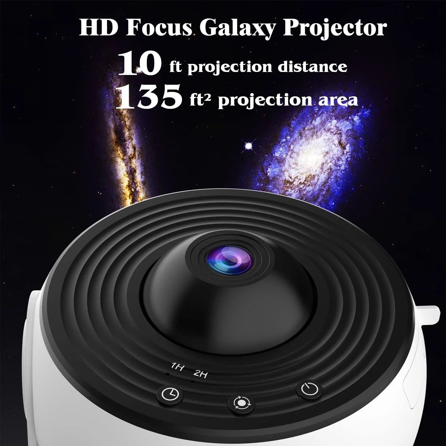 Projecteur rotatif projetant des étoiles au plafond