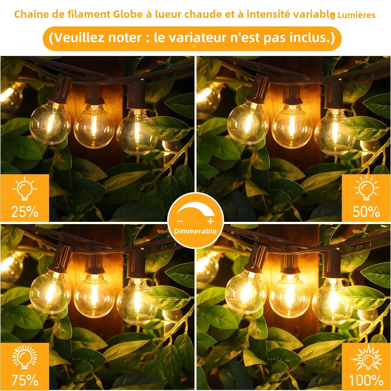 Installation de guirlande lumineuse LED autour d'une pergola en extérieur