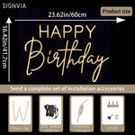 Enseigne néon LED Joyeux Anniversaire 60 cm blanc froid