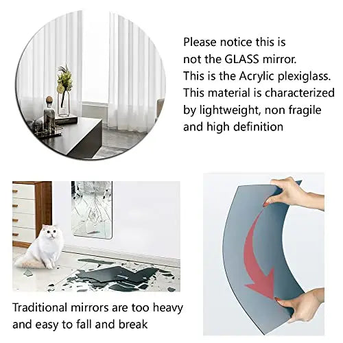 Groupe de miroirs ronds de différentes tailles en décoration murale