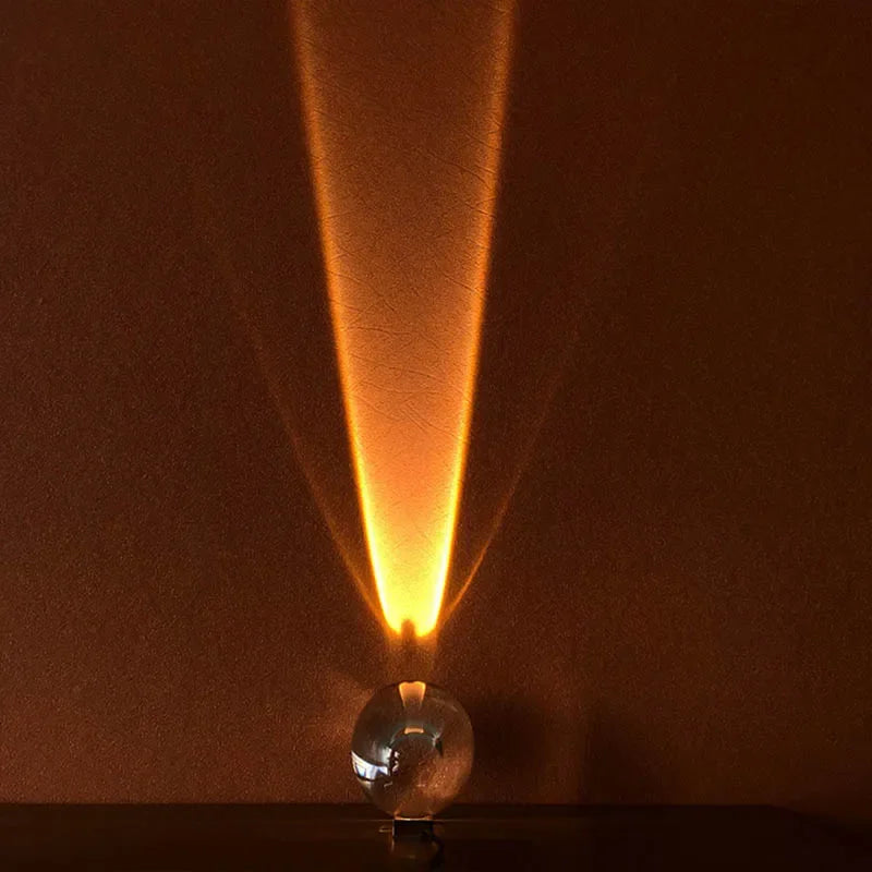 Lampe de table LED œil du ciel vue de côté