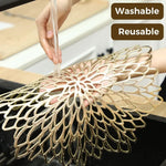 Napperons verts en vinyle PVC pour une ambiance naturelle en intérieur