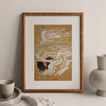 Cadre photo en bois massif A4 sur bureau moderne