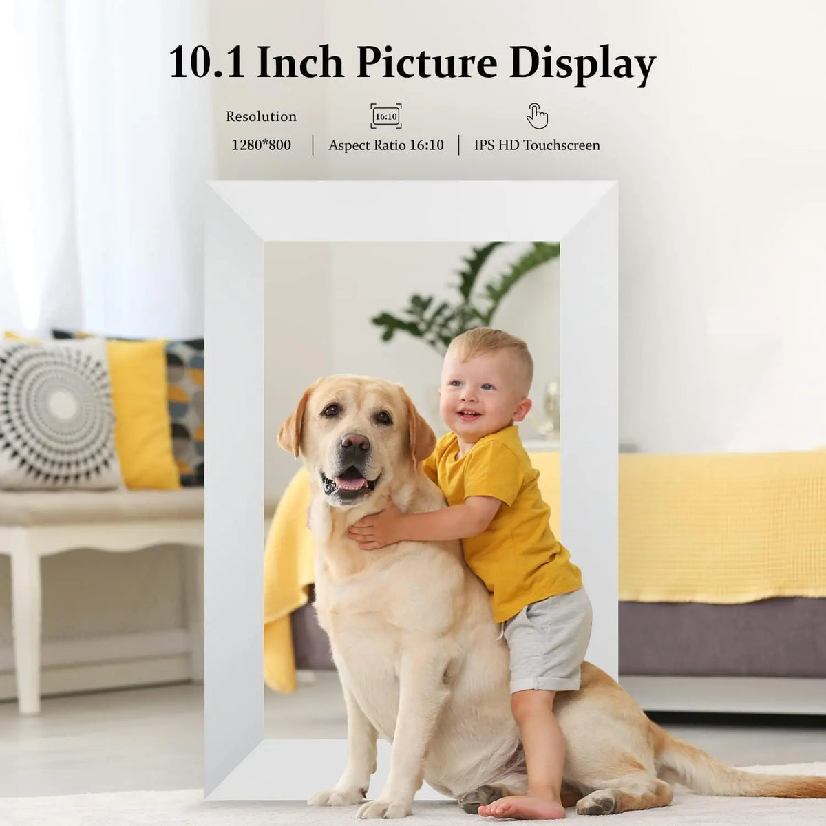 Détail de l'écran tactile HD IPS avec résolution 1280x800