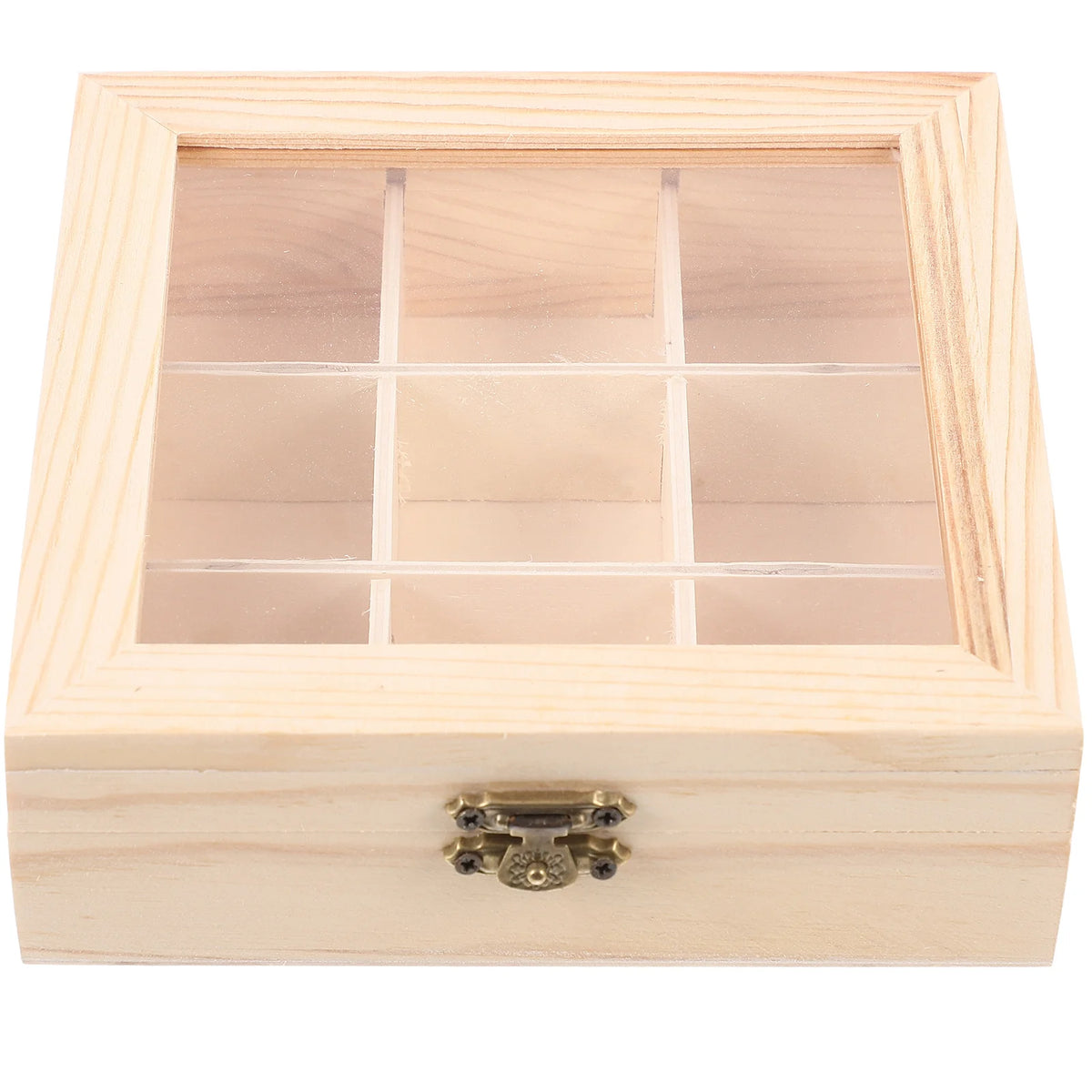 Détail grilles boîte rangement thé