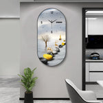 Horloge murale ronde double face avec aiguilles