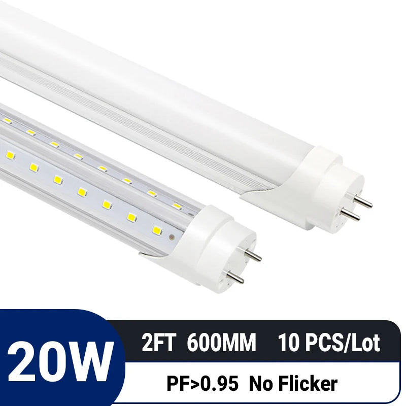 Tube LED en V 60cm 20W blanc