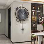 Horloge murale silencieuse 55x33cm pour salon