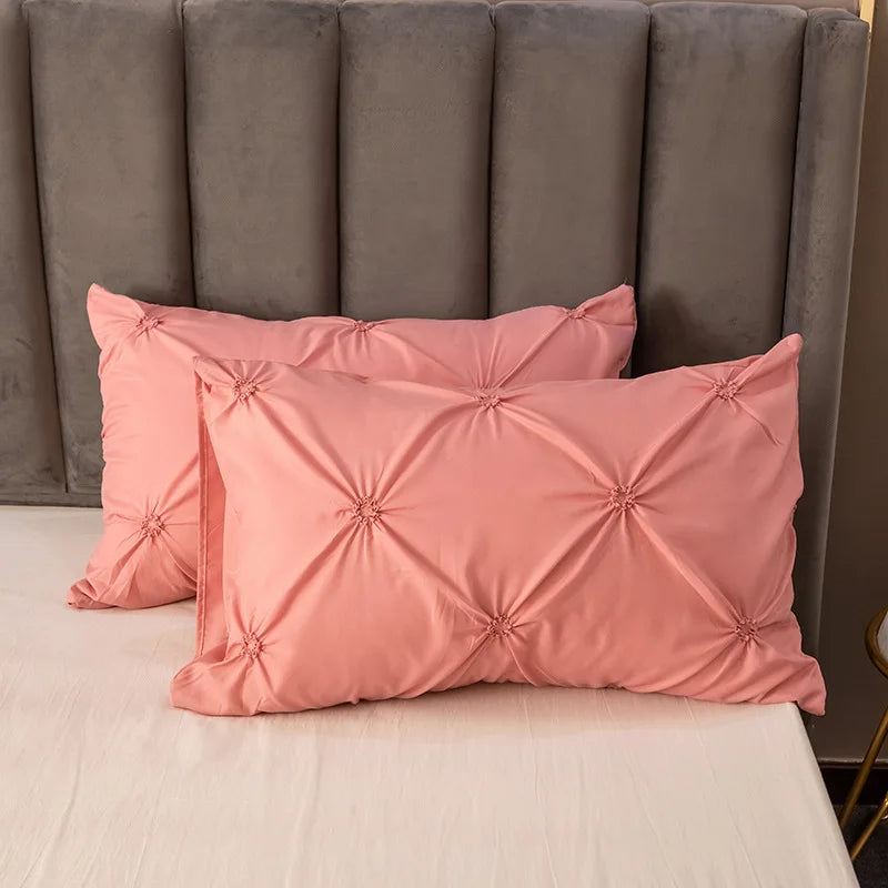 Vue rapprochée du tissu polyester coton de la housse de couette