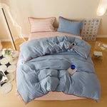 Détail du tissu polyester coton de la housse de couette