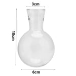 Vase hydroponique vintage en verre avec support bois bourgogne