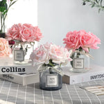 Bouquet mariage roses artificielles soie