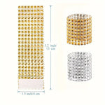 Lot de 10 ronds de serviette dorés