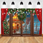 Décor bleu personnalisable avec texte de Noël