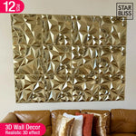 Panneaux muraux 3D 30x30cm gris clair dans un salon moderne