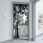 Sticker deco chambre porte gris