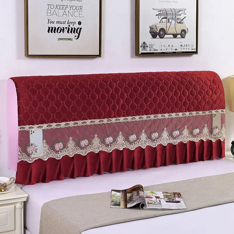 Couvre-tête de lit matelassé tout enveloppant en couleur gris clair
