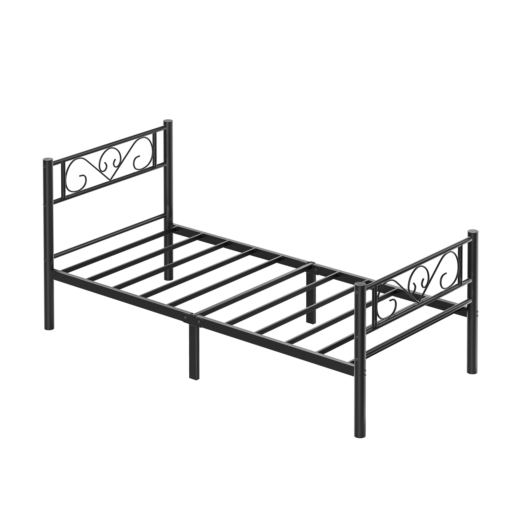 Cadre de lit blanc 90x190 avec espace de rangement sous le lit
