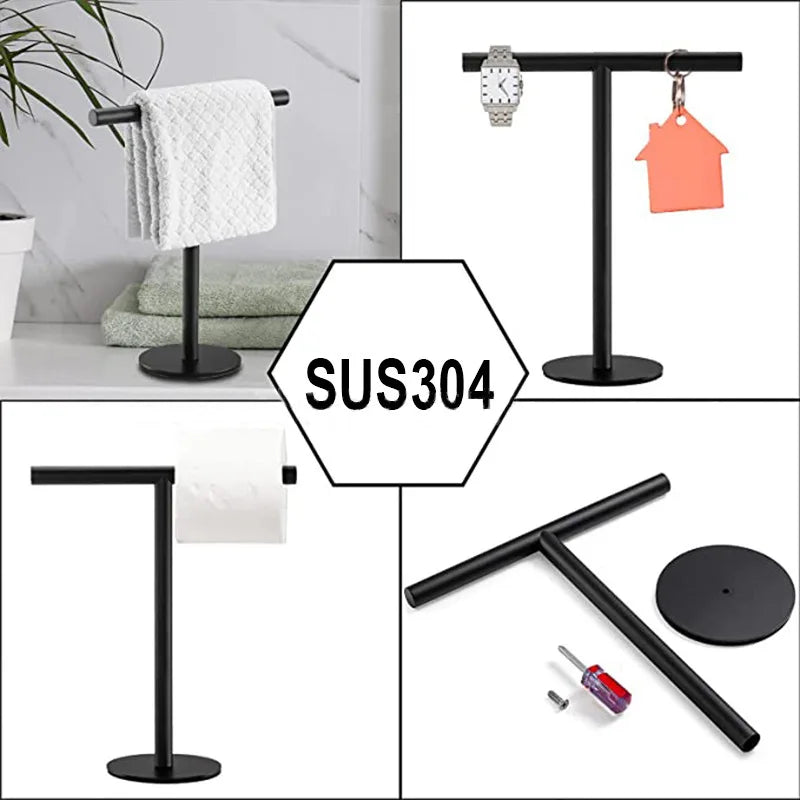 Porte-serviettes sur pied dans une salle de bain contemporaine