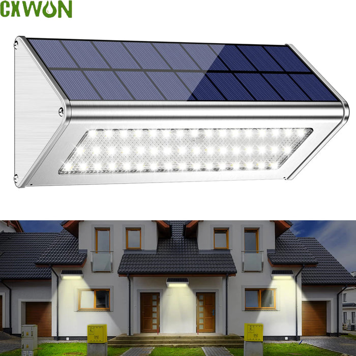 Lampe solaire 48 LED alliage aluminium extérieur
