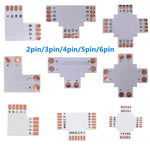 Connecteur LED 2 broches forme L pour bande 8mm